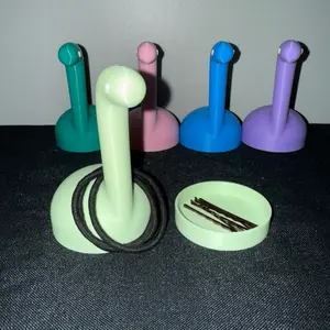 3D Printed Dinosaur Hair Accessory Holder - Cute Unique Design - Multiple Color Variations - Fun & Decorative Hair Clip Organizer - Space-Saving Racks - Splash Mint Green