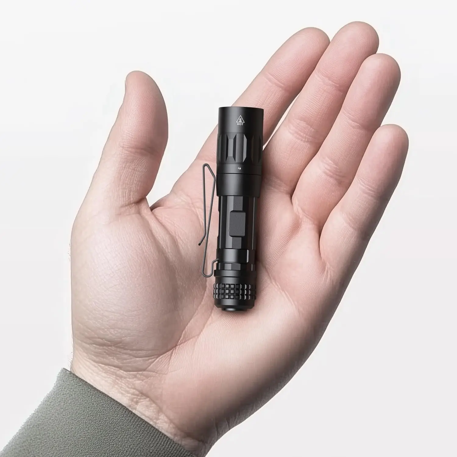 M70 EDC Flashlight 1100 Lumens, USB-C Rechargeable Pocket Light with Clip, 5 Modes Compact LED Light for Camping, Hiking,  (Black)