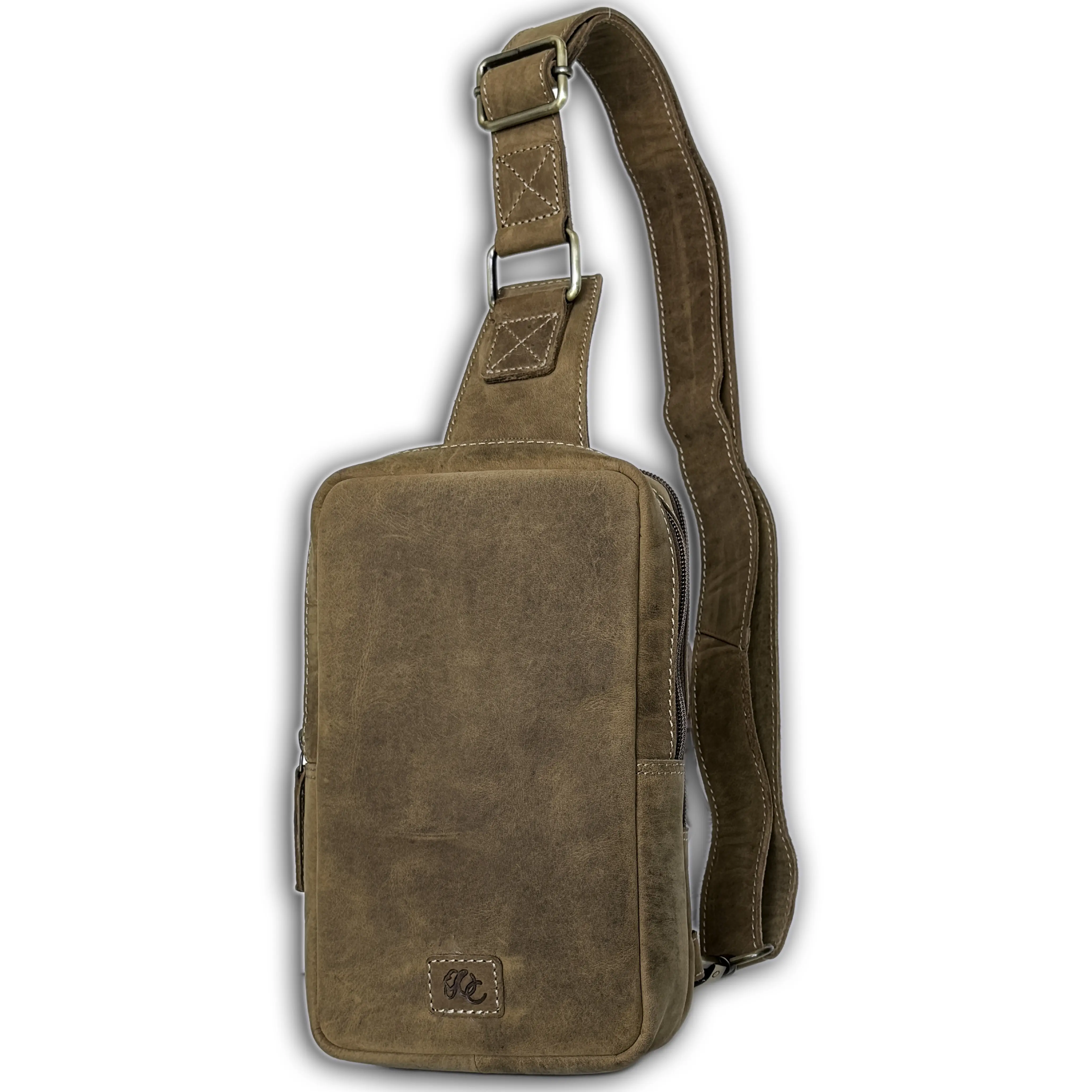 UC LEATHER COMPANY Leather Sling Bag - Compact Everyday Crossbody with Spacious Interior, Phone-Friendly Storage & Adjustable Strap for Travel & Daily Use