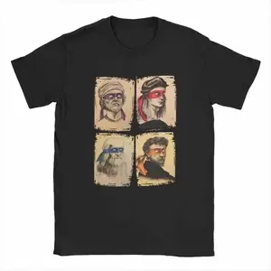 Science Turtles T-Shirt Men Mutant Ninja Short Sleeve Humor Shirt O-Neck Funny Printed Graphic Cosplay Tees Oversized T Shirt