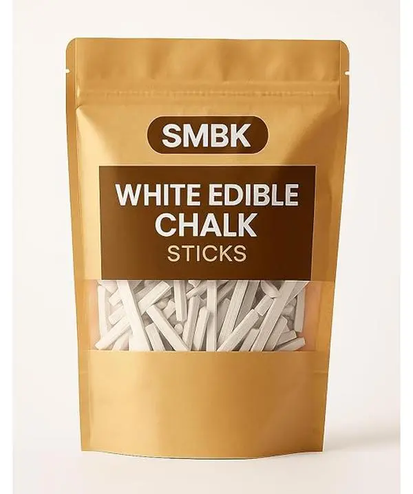 SMBK Edible White Chalk Pencils, Natural Slate Sticks for Pica, Indian Clay Dirt Chalk, 110 gm