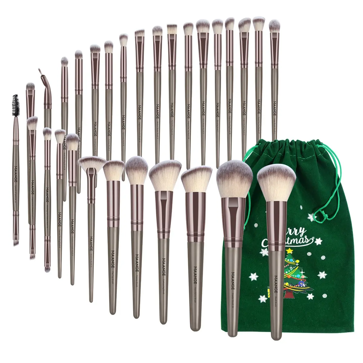 Maange 31-Piece Makeup Tool Set with 30 Makeup Brushes and Storage Bag, Foundation Brush, Blush Brush, Powder Brush, Eyeshadow Brush, Liner Brush, Concealer Brush