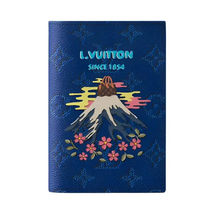 LOUIS VUITTON x Nigo Men's Blue Monogram Coated Canvas Passport Bag, Travel Document Holder, Passport Holders