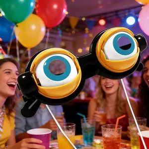 Funny Telescopic Eyeball Glasses｜Single Piece! Press to pop for fun effects, perfect for parties and pranks / Photo prop must-have, available in various styles, creative stress-relief toy Party Favor