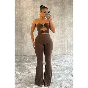 Your Last Chance Strapless Flare Jumpsuit