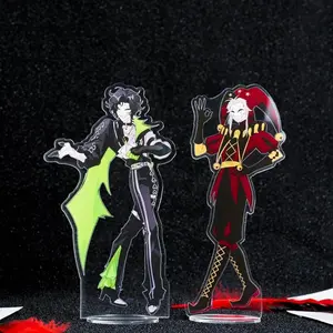 The Freak Circus Pierrot & Harlequin 15cm Acrylic Standee Set | Dark Circus Desk Display