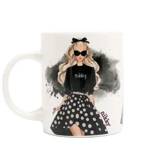 NIKKY CERAMIC MUG WITH BUNNY KEYCHAIN