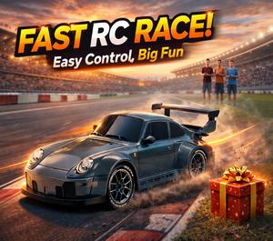 【Deals for you Days】1:24 Scale RC 4WD Racing Car For 3-15 Years, RC Drift Car with LED, USB Charging Battery, Easy Control Remote Control Car for Kids & Beginners, Compact Portable Design, Fun Indoor Play Gift #gifts for grandkids #Toys Gift Preferred