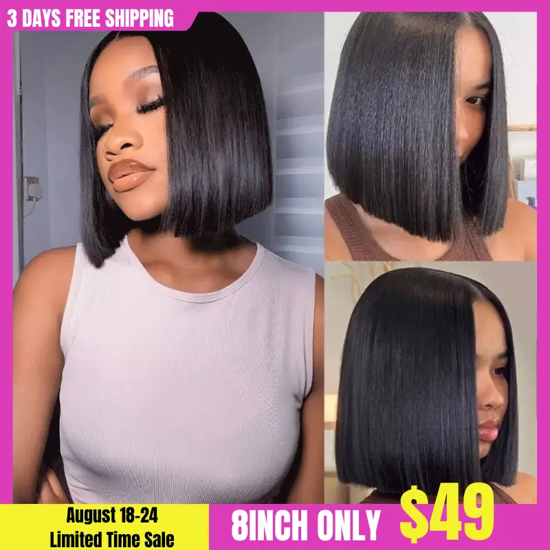 [Hot] QTHAIR Blunt Cut Bob Wig Human Hair 2x6 Lace Front Wigs Human Hair Glueless Wig Pre Plucked 200% Density Short Bob Wig For Black Women#TikTokShopBackToSchoo