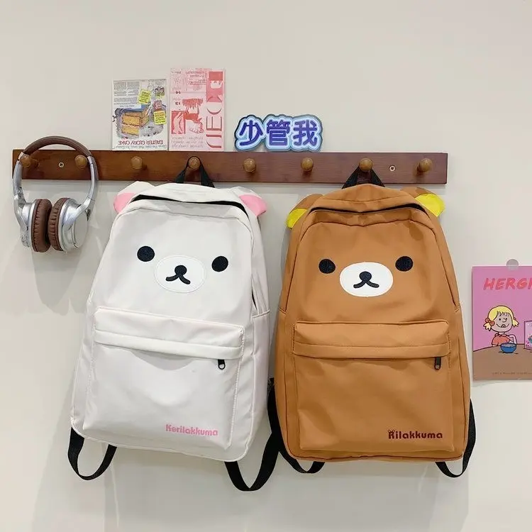 Kawaii Bear Rilakkuma Backpack Large Capacity Stylish Bag
