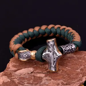 Viking Stainless Steel Thor's Hammer Bracelet