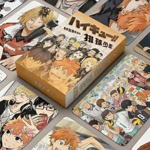 55PCS Haikyuu!! Laser LOMO Cards Set - Anime Volleyball Boy Character Collectible Photo Cards Perfect Gift for Fans