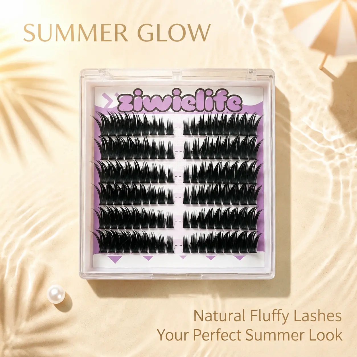 Queensight Viva Lash Cluster , Natural DIY Extensions,Lash Band and Seal,Tweezers and Remover for DIY Eyelash,Home Easily,Lightweight,Beginner Friendly,Soft Glam,Manga Doll Wispy Lashes for Women,Make up Clean Girl