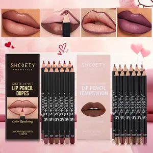 Two-piece set of 24pcs matte lipstick lip liner set nude long-lasting lip liner combination set