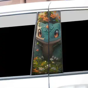 Set of 2 Waterproof Pokemon Car B-Pillar Vinyl Decals for Both Sides - Trendy Decorative Stickers & Scratch Covers for Your Vehicle or Truck!
