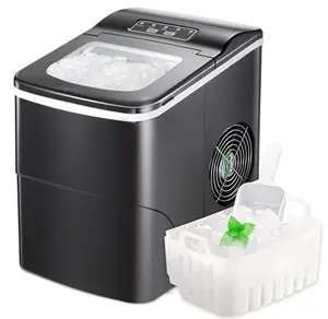 COWSAR Portable Ice Maker Countertop,26lbs Bullet Ice Cube in 24H,9 Cubes Ready in 6-8 Minutes,Portable Ice Maker with Ice Scoop Basket for Home/Office/Bar