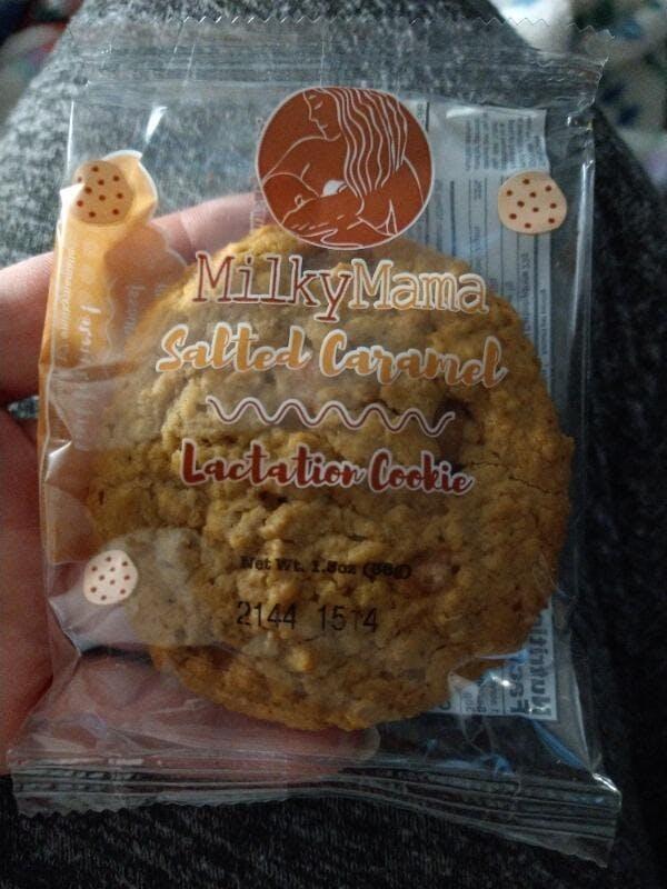 Milky Mama Lactation Cookies - Salted Caramel Cookies for Supporting Breast Milk Production - 10.6 oz (300g) - Soft & Chewy with Natural Ingredients - Vitamin, Snack Coconut