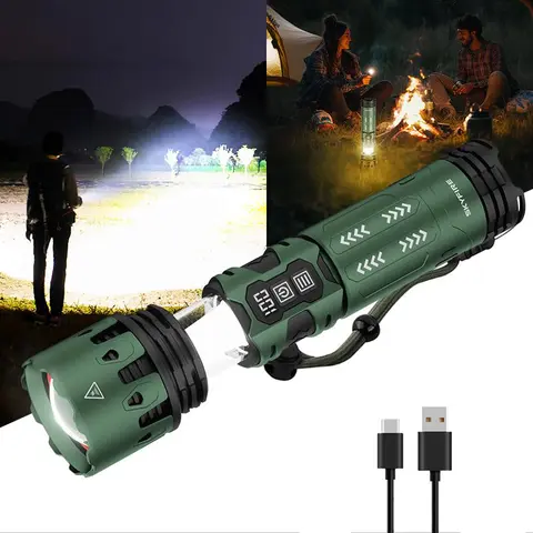 [New] Skyfire Flashlight 2011 Outdoor Lighting Reverse Charging Safety Lighting,Camping light function#Summervibes, Emergency Led Flashlight, Flashlight Lantern#sohochic