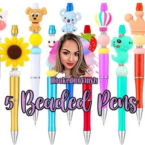 (5) Premade Beaded category Pen with Focal (Plastic Pen)