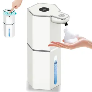 Automatic Foaming Soap Dispenser, 12oz Touchless & USB Rechargeable – 4 Adjustable Levels, Waterproof Sensor Soap Dispenser for Kitchen, Bathroom & Home Essentials