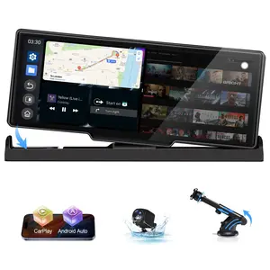 Carplay Screen with YouTube/Netflix/TikTok, Exclusive 10.26-inch Android Auto Wireless Car Radio with Rearview Camera, 1080P Wi-Fi Dual Band Bluetooth GPS Navigation