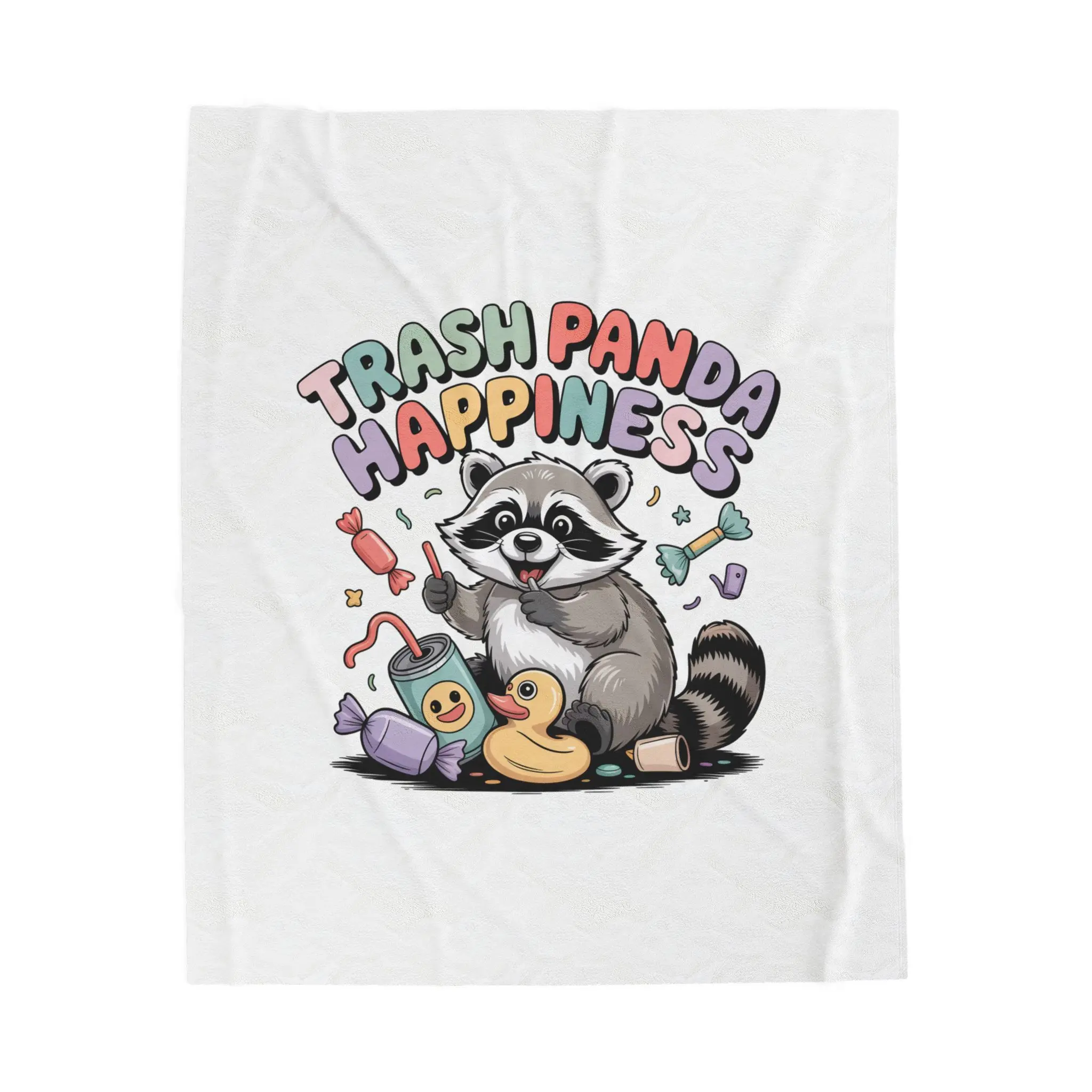 Trash Panda Happiness Velveteen Blanket | trash panda Christmas, cute raccoon
