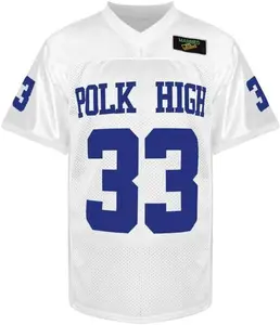 AL Bundy Football Jersey, 33 Polk High Blue Shirt Mens 90S Hip Hop Clothing