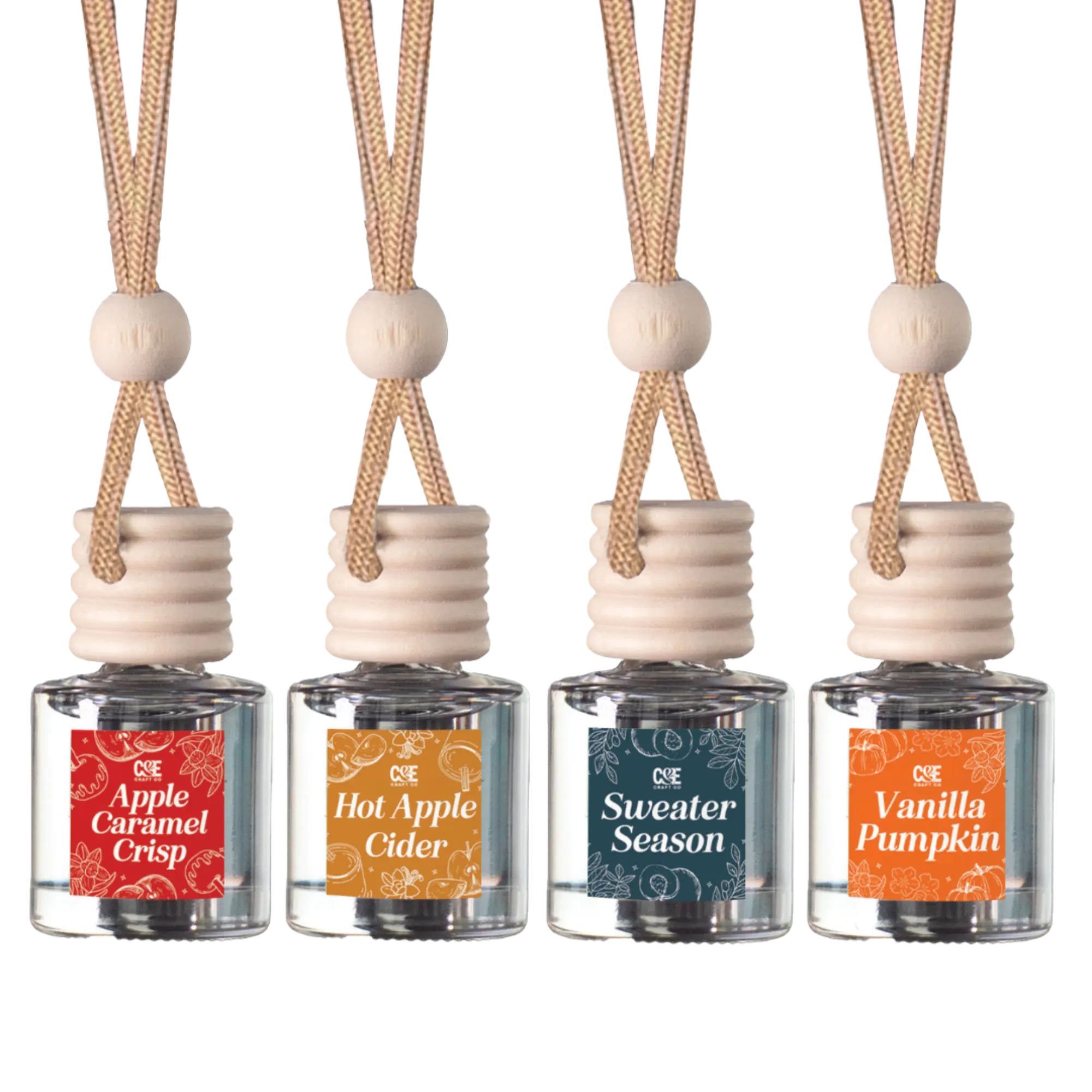 Fall 4 Pack Scented Car Fresheners Bundle