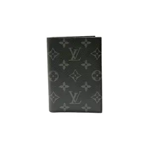 Pre-owned Louis Vuitton COATED CANVAS Small Leather Goods PASSAPORT BLACK MONOGRAM HOLDER