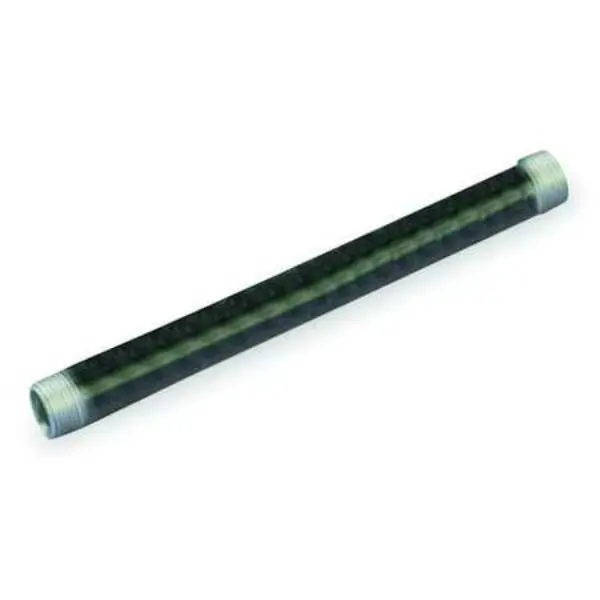 212 MAIN Black Welded Pipe (Schedule 40, 1.5x36 in/3 Ft) - Male NPT Threaded Ends, 9/64 in, 1 57/64 in, 1064 psi @ 650°F, Metal Detectable, ASTM A-53 Natural, Steam Use, Boating Heavy Fuel Oils Application