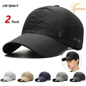 2 Pack Men's UPF 50+ Mesh Breathable Quick Dry Baseball Cap | SunSafeTok OutdoorTok GorpcoreTok RunningTok HikingTok UV Protection Sports Hat | for Men Summer Running Hiking Golf Fishing Daily Wear