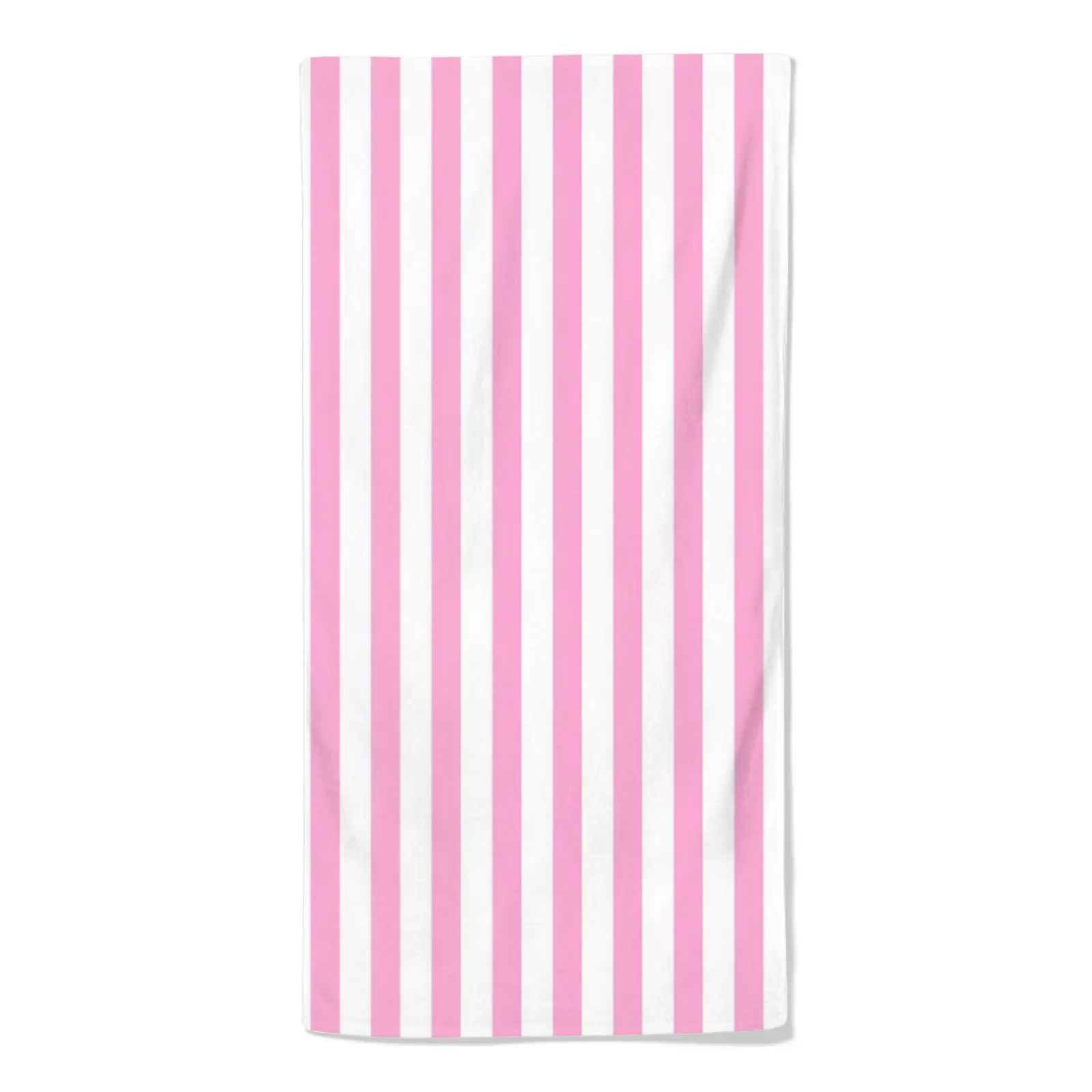 Pink & White Striped Hand Towel, Soft Microfiber Bathroom Towel, Quick Dry Absorbent Face Towel for Bathroom, Kitchen, Gym & Spa, 16 × 24 in