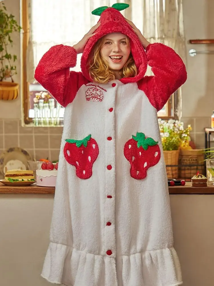 Officially Licensed Strawberry Shortcake Plush Homewear Pajama