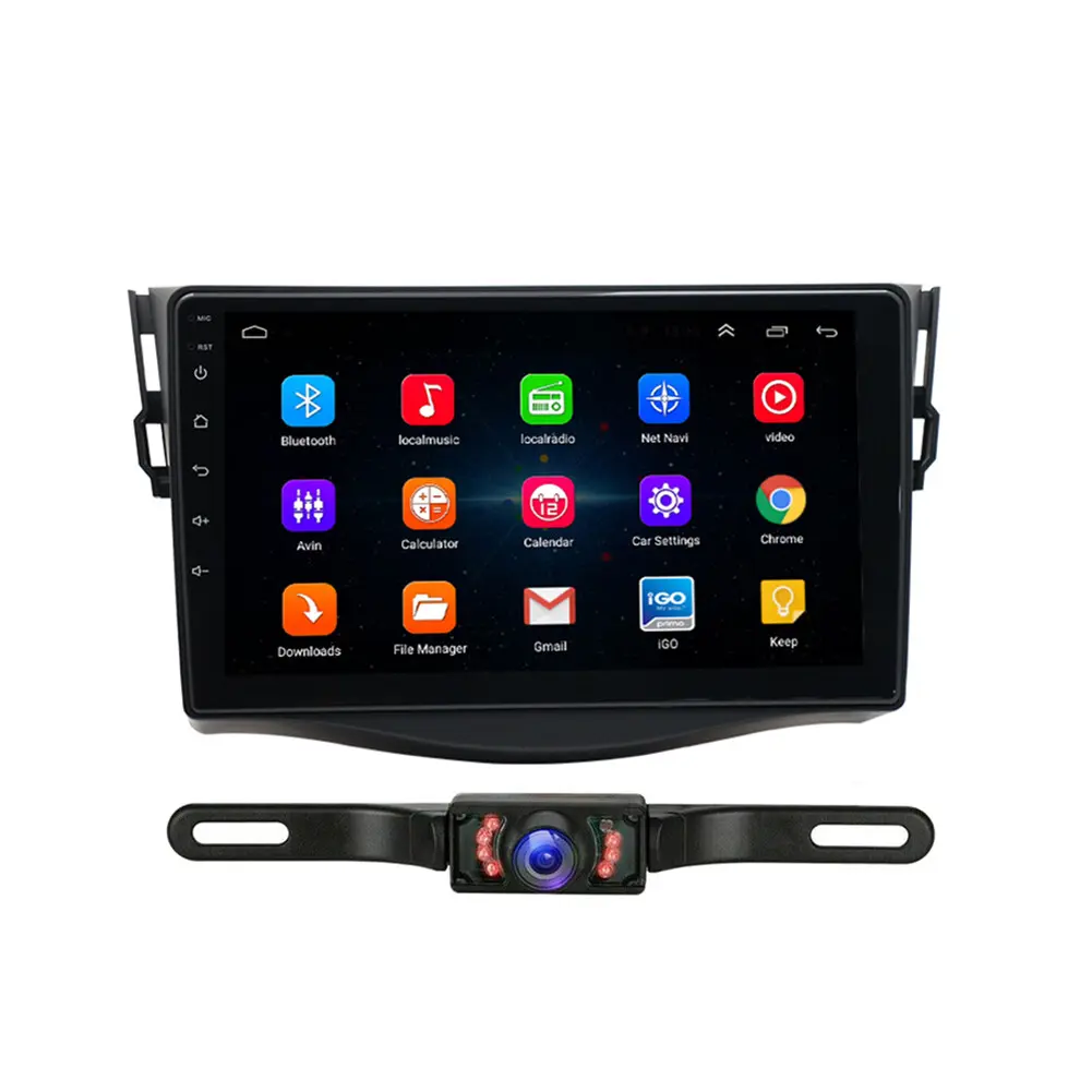 9" Aftermarket Stereo Car Video Players for Toyota RAV4 2007-2012 - Car-Mounted Infotainment Display, Wireless CarPlay & Android Auto, Wireless CarPlay Converter, GPS Navigation, Bluetooth, 2+32G, Backup Camera, Car-Mounted Infotainment Display Car Video,