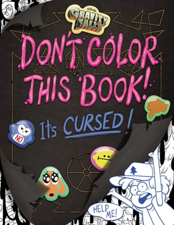 Gravity Falls: Don't Color This Book - It's Cursed! - Emmy Cicierega, Paperback for Kids' Adventure, Mabel & Dipper Themed, Prismatic Shading Children's Literature & Art Book