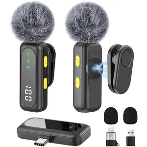 Lavalier Microphone for  Mini Mic Android/Tablet/PC Video Recording Clip- Mics with Rotatable Clip&Denoise Recording, Ideal for Vlog  Youtube Podcast Content Creator