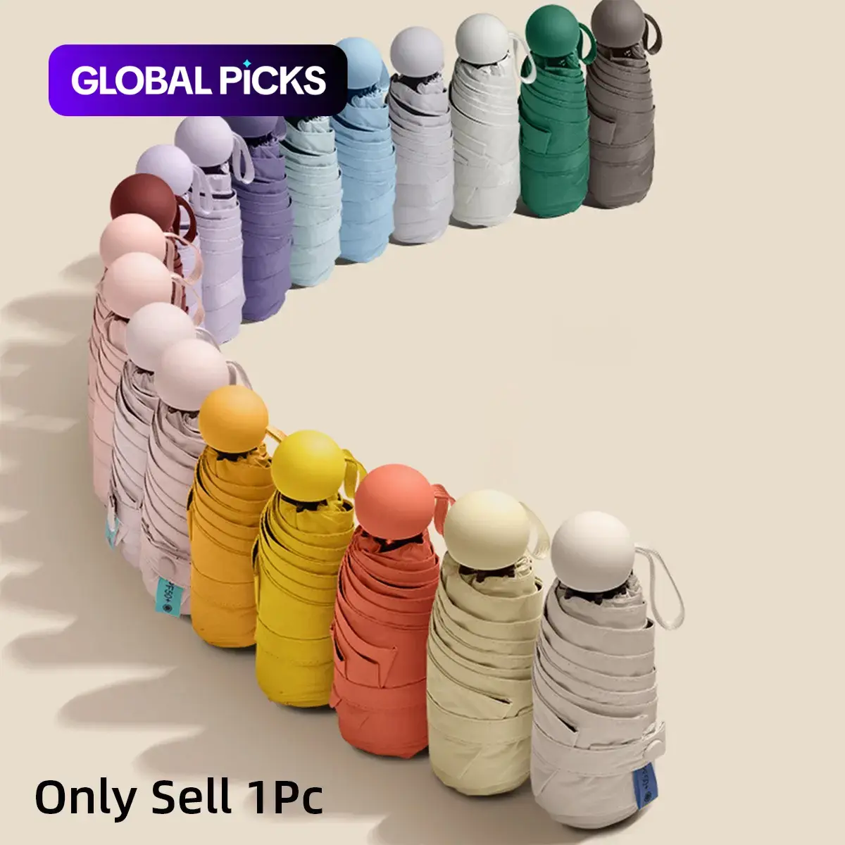 Small Folding Pocket Travel Umbrella, Waterproof UV Sun & Rain Protection, Ultra-Light Compact Portable Design for Outdoor Use, Portable Shade Umbrella #GLOBAL PICKS
