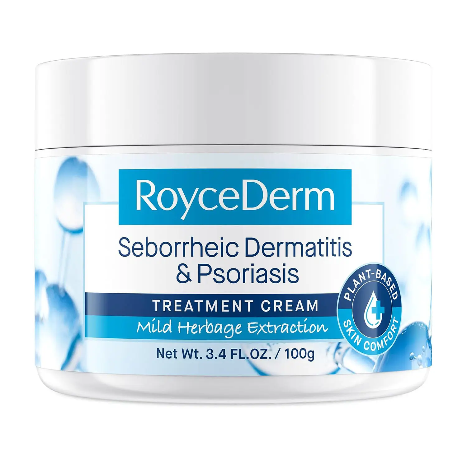 Roycederm Seborrheic Dermatitis Cream, Scalp Treatment for Psoriasis, Dry Scalp, Dandruff, Anti-Itch Cream for Soothing Relief