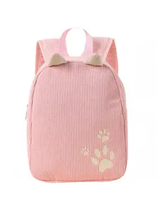 Corduroy multi-color new solid color cute baby backpack, popular kindergarten school bag for children, girls, and boys
