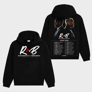 Raymond & Brown Tour 2026 v2 Unisex Oversized Premium Cotton Hoodie Sweater T-Shirt, The Team Breezy Hoodie Sweater T-Shirt , Vintage Music Merch Sweatshirt Hoodie T-Shirt, Music Rap Style, New Album Gift For Fans