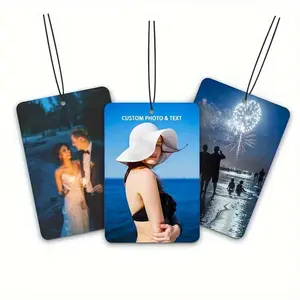 Custom Air Fresheners with Picture - Personalized Double Sided Photo Air Freshener, Customized Air Freshener for Car Wardrobe Bathroom Hanging Ornaments