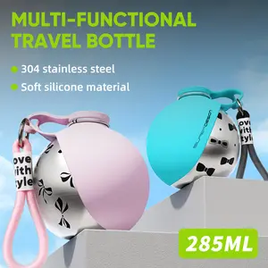 Stainless Steel Portable Dog Water Cup for Outdoor Adventures