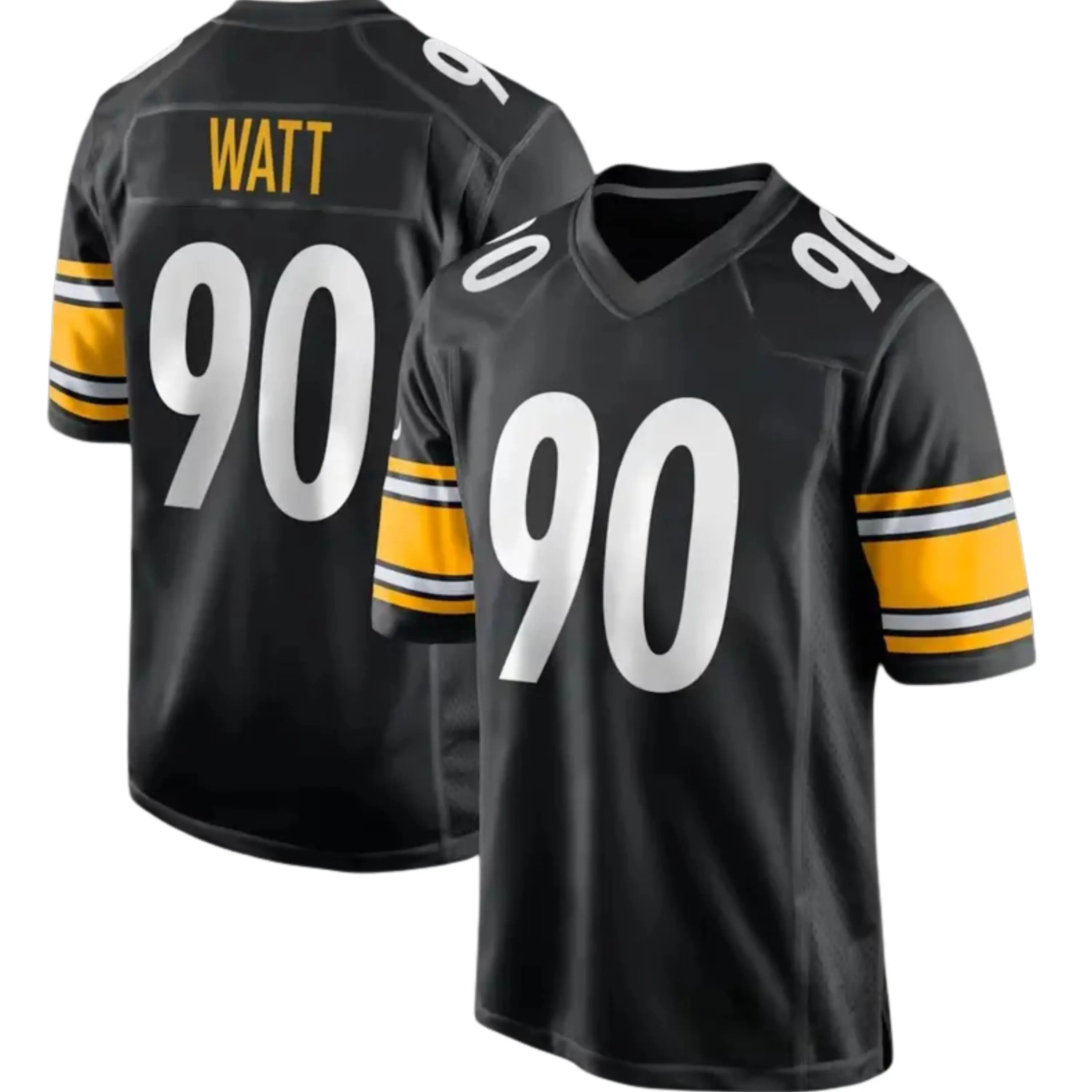 T.J. Watt 90 Pittsburgh Football Jersey for Men and Women, Black Gold Sports Fan Shirt, Game Day Football Uniform Top, Loose Fit Athletic Streetwear, Gift for Steelers Fans, Dad, Husband and Boyfriend, Trending Sports Fashion 2026.