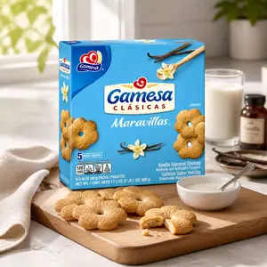 Gamesa Clásicas Maravillas Vanilla Flavored Cookies 5 Packs 5.34 oz Each Naturally & Artificially Flavored Galletas Sabor Vanilla