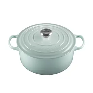 Le Creuset Enameled Cast Iron Signature Round Dutch Oven, 5.5 qt., Sea Salt