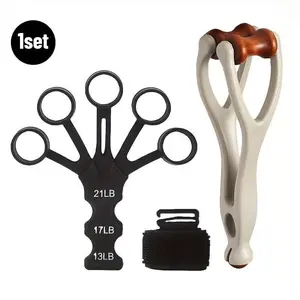 Grip Strength Ttainer with Finger Strengthener and Finger Massager for Muscle Building and Injury Recover hand extension exerciser Strength Training Equipment Ourdoorfun