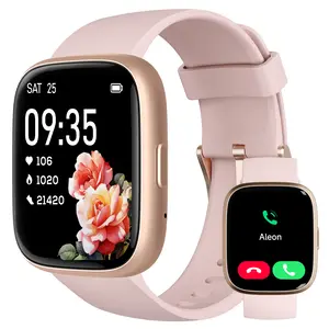 TOOBUR Multifunctional Touch Screen Smartwatch Fitness Tracker with 100+ Sports Modes,BT Call Function,Activity Tracker Messages Reminder Smart Watch for IOS & Android,Wearable Devices Smartwatch For Men Women