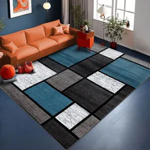 Soft printed carpet, home decorative carpet, Home Decorative Rugs, Modern Abstract Rug, Geometric pattern rug, suitable for various scenarios such as shopping malls, cafes
