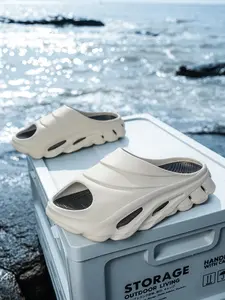 Unisex Sporty Minimalist Slides, New Style Soft Comfortable Home Slippers, Trendy Non-slip Slippers for Beach & Daily Wear, Flipflop, Footwear