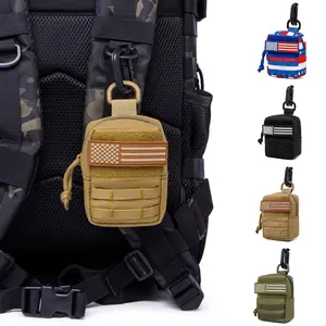 Tactical Outdoor Sports Small Bag |   Portable Tool Chest Bag Waist Bag MOLLE Accessory Tactical Multifunctional Small Hanging Bag, Nylon Material, Mixed Color